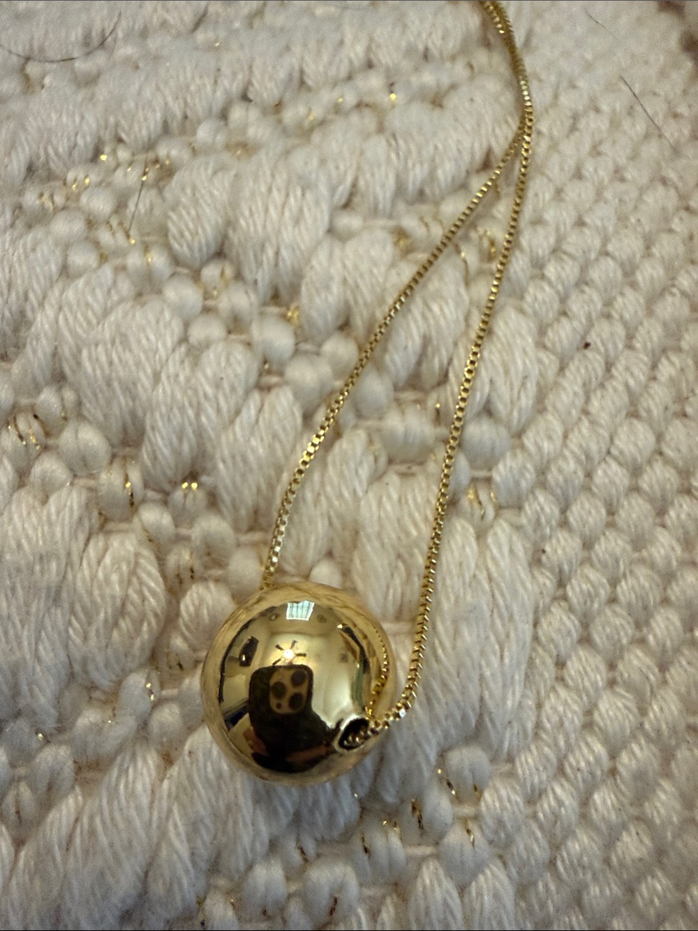 Gold Sphere Pendant Necklace - Women Jewelry